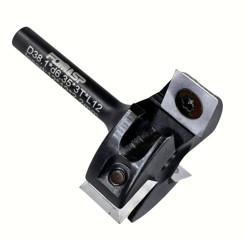 FomaSP CNC Spoilboard Surfacing Router Bit,1/4"(6.35mm) Shank,1-1/2"(38.1mm) Cutting Diameter,Slab Flattening Router Bit,Replaceable Carbide Inserts Wood Planer Bit with 3 Wings for Woodworking. - Image 3